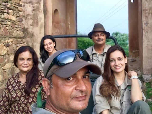 Dia Mirza Ranthambore visit with nature guide Salim Ali